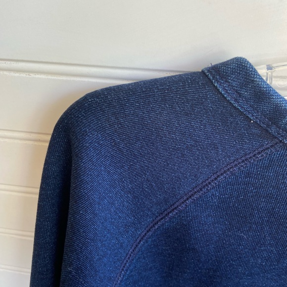Everlane Dark Denim Blue Oversized Scoop Neck Sweatshirt - Picture 9 of 9